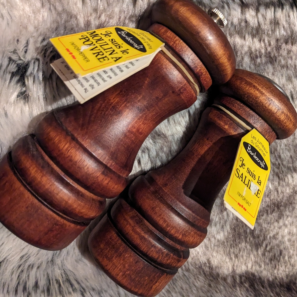 Baribocraft Wooden Salt and Pepper Grinders
